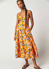 Finer Things Printed Midi Dress - Sunshine Combo