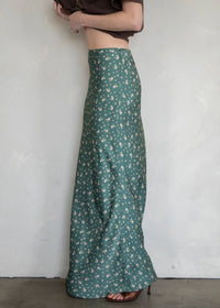 Juliette Floral Maxi Skirt - Green