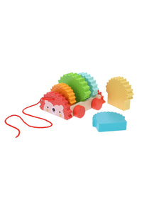 Rainbow Hedgehog Wooden Pull Toy