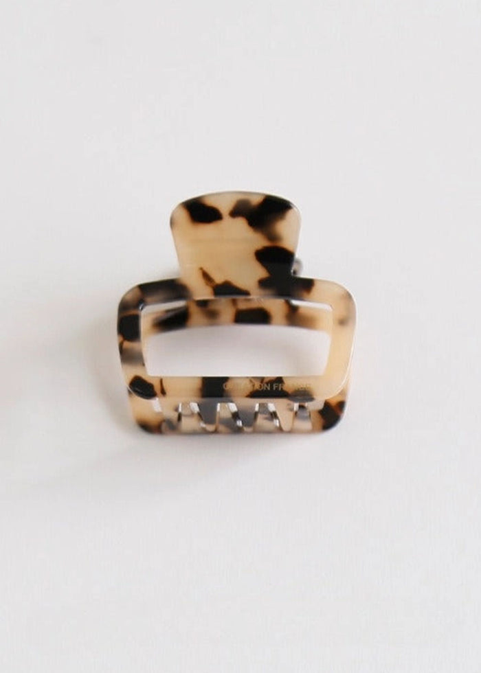 Square Claw Clip - Light Tort