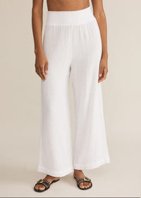 Cassidy Gauze Full Length Pant - White