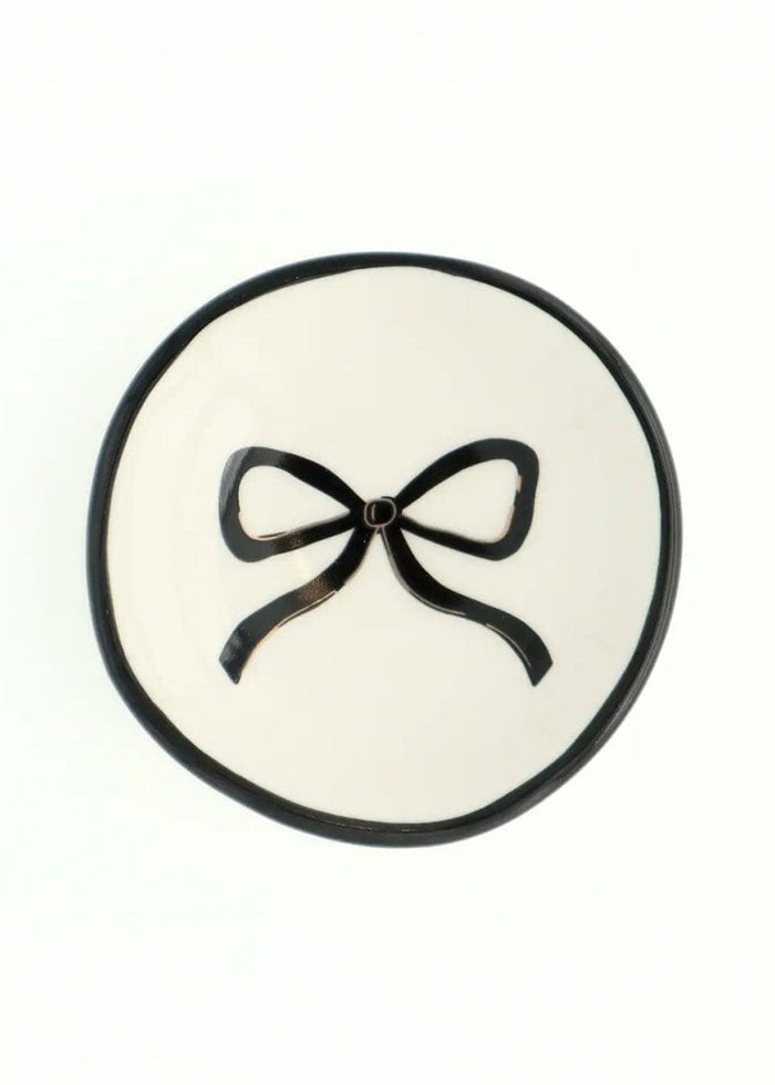 Black Bow Ring Dish