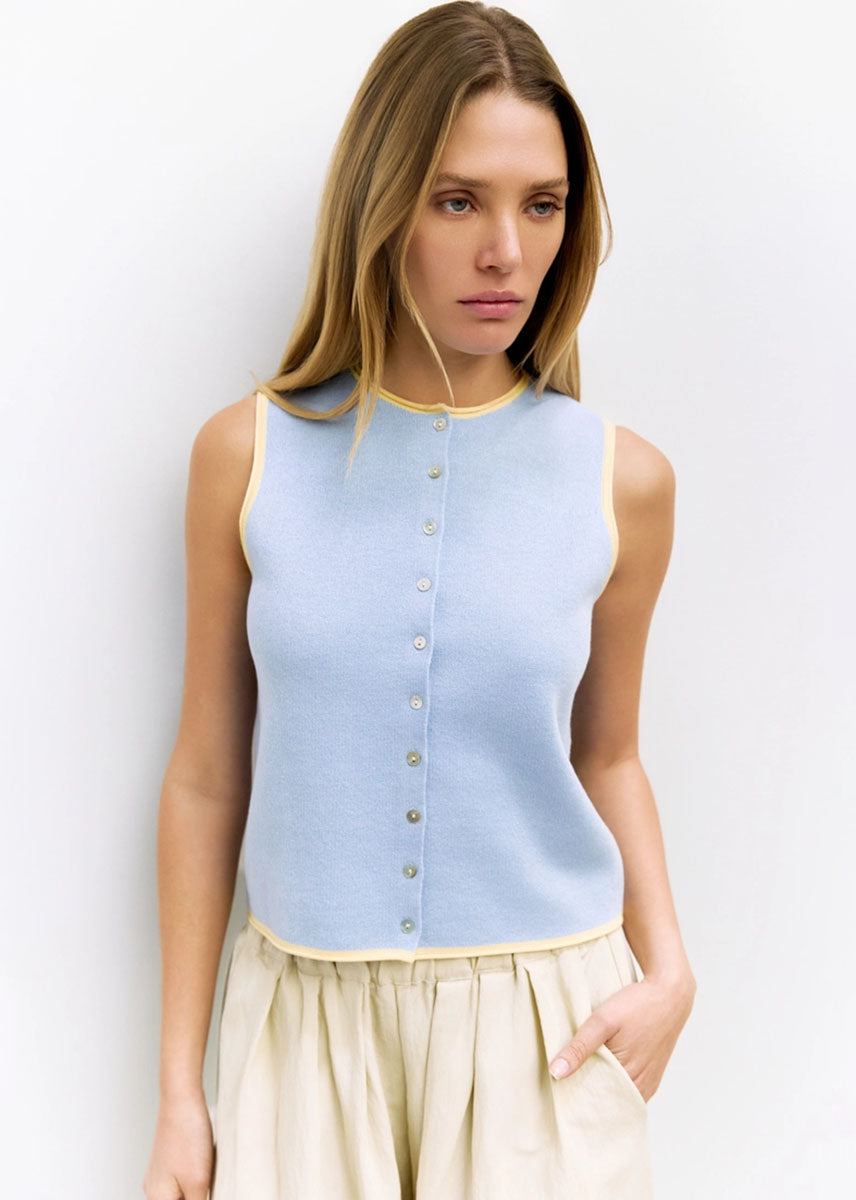 The Lisa Top - Blue & Yellow