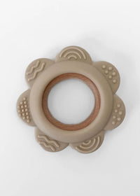 Garden Party Flower Teether - Linen