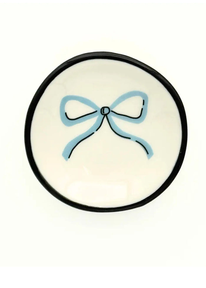 Pastel Blue Bow Ring Dish