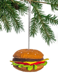 Cheeseburger Felt Ornament