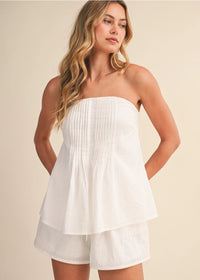 Ryan Tube & Shorts Set - White