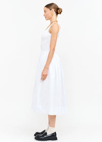 Jayleen Smocked Midi Dress - Off White