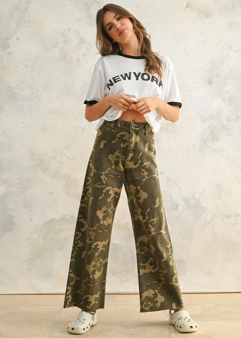 Aimee Lou Camo Print Pants
