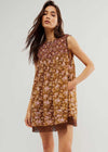 Shea Printed Mini Dress - Chocolate Combo
