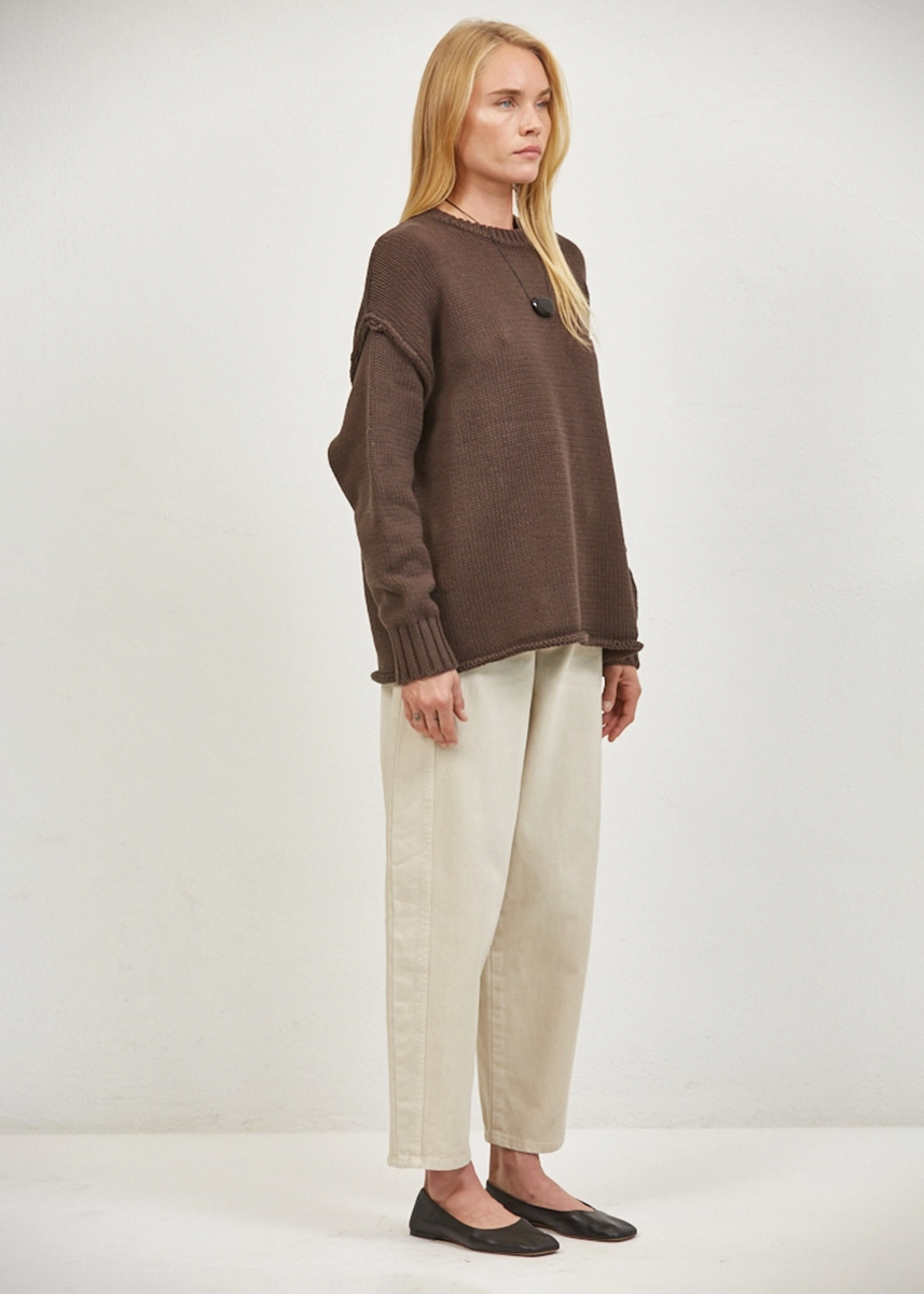 West Crewneck Sweater - Chocolate