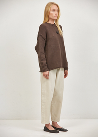 West Crewneck Sweater - Chocolate