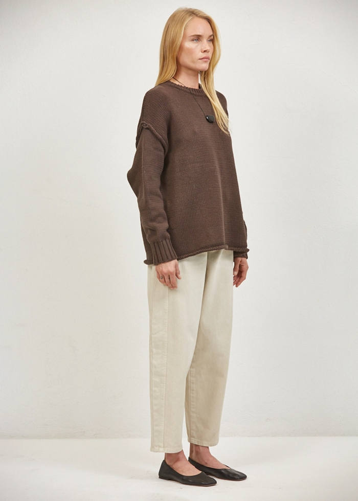 West Crewneck Sweater - Chocolate