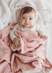 Cotton Receiving & Swaddle Blanket - Ballet Slipper Pink