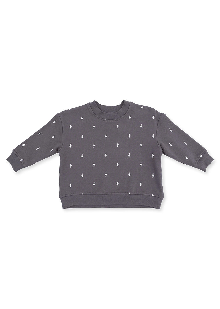 French Terry Sweatshirt - Lightning Bolts