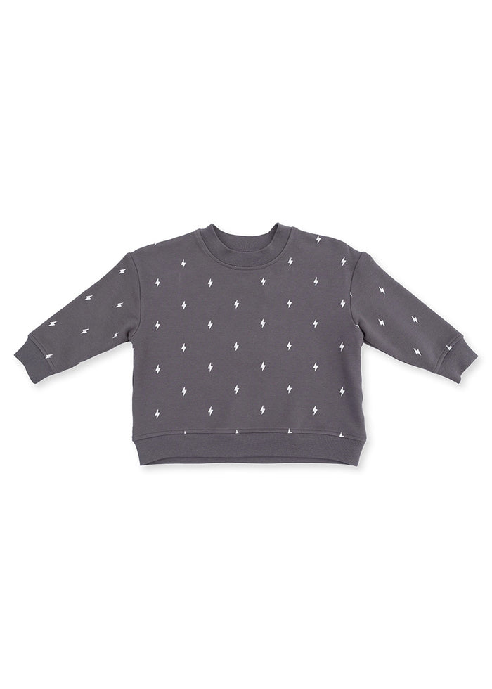 French Terry Sweatshirt - Lightning Bolts