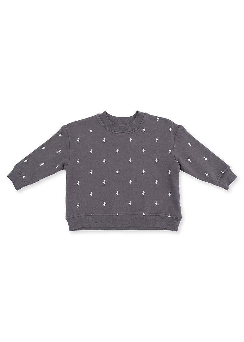 French Terry Sweatshirt - Lightning Bolts