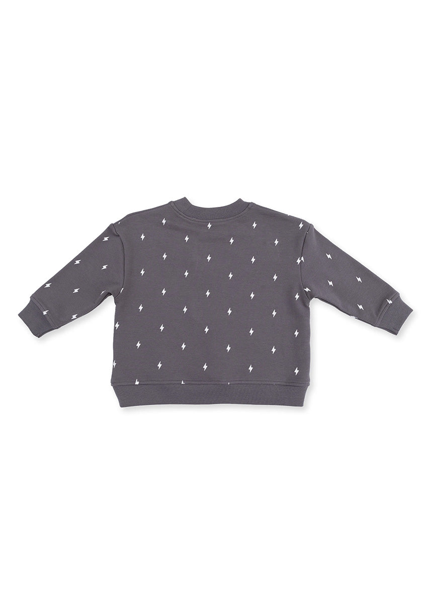 French Terry Sweatshirt - Lightning Bolts