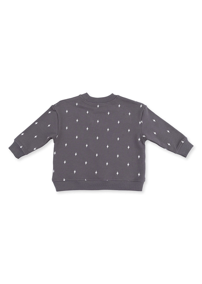 French Terry Sweatshirt - Lightning Bolts