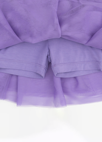 Tutu Skirt With Bike Shorts - Purple Ghosts