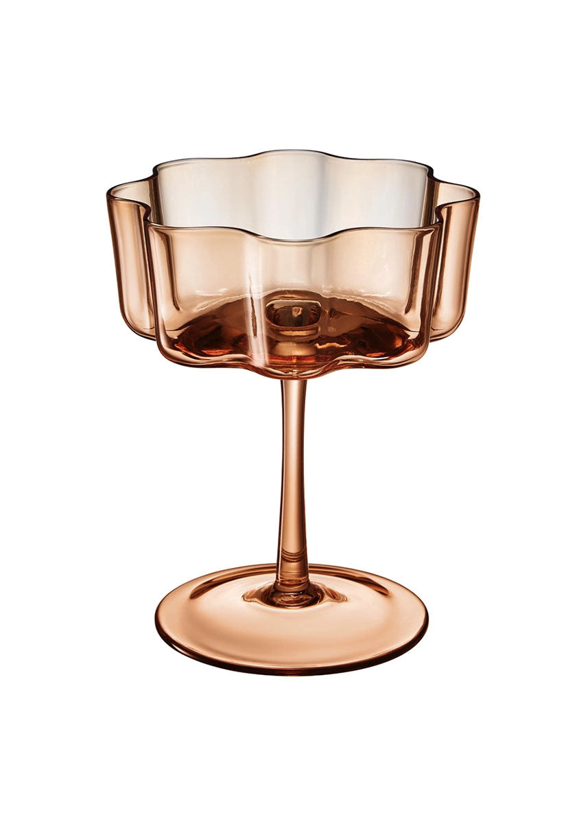 Flower Wave Coupe Cocktail Glasses