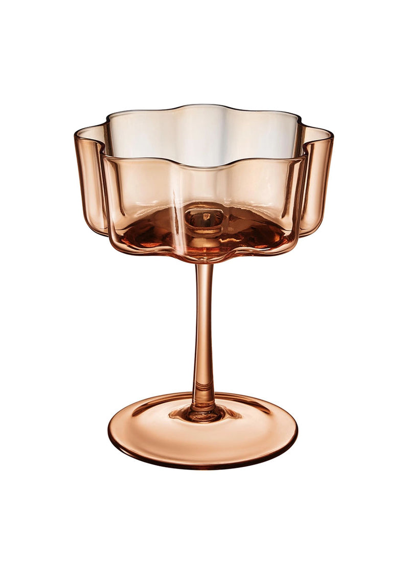 Flower Wave Coupe Cocktail Glasses