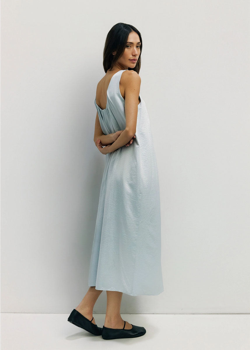 The Serenity Midi Dress - Blue