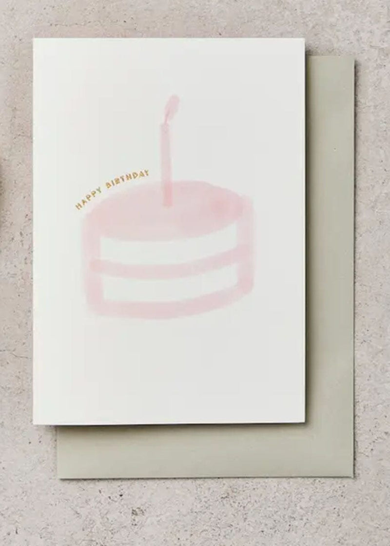 Pink Birthday Cake Card