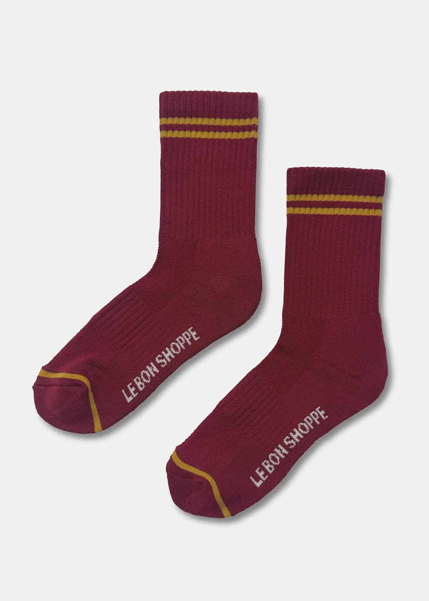 Boyfriend Socks - Cardinal
