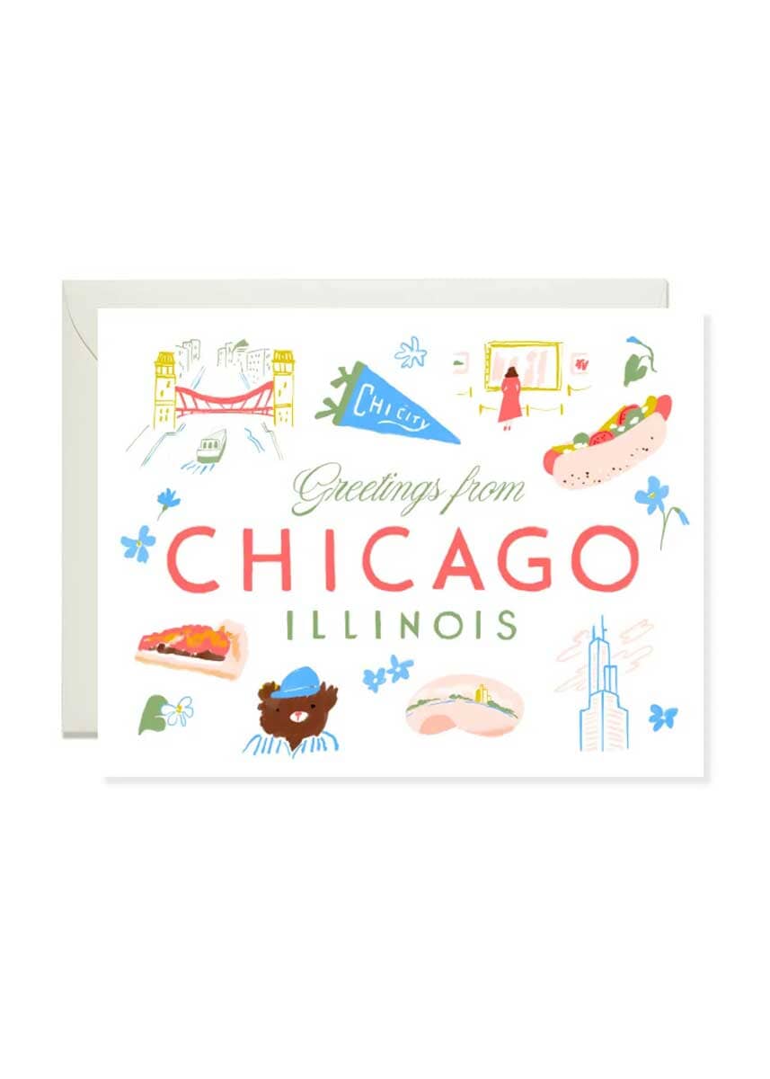 Greetings From Chicago IL Card