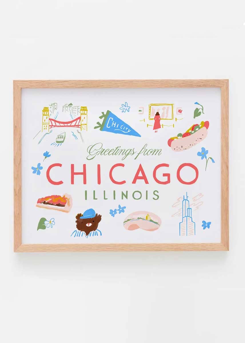 Greetings From Chicago Print