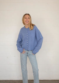 Piper Cardigan - Dusty Blue
