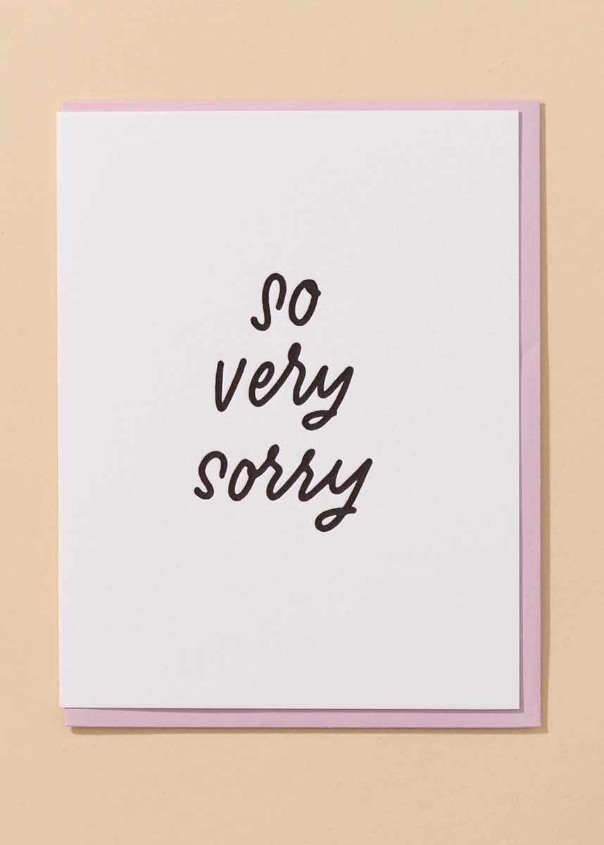 So Very Sorry Card