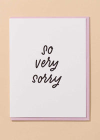 So Very Sorry Card