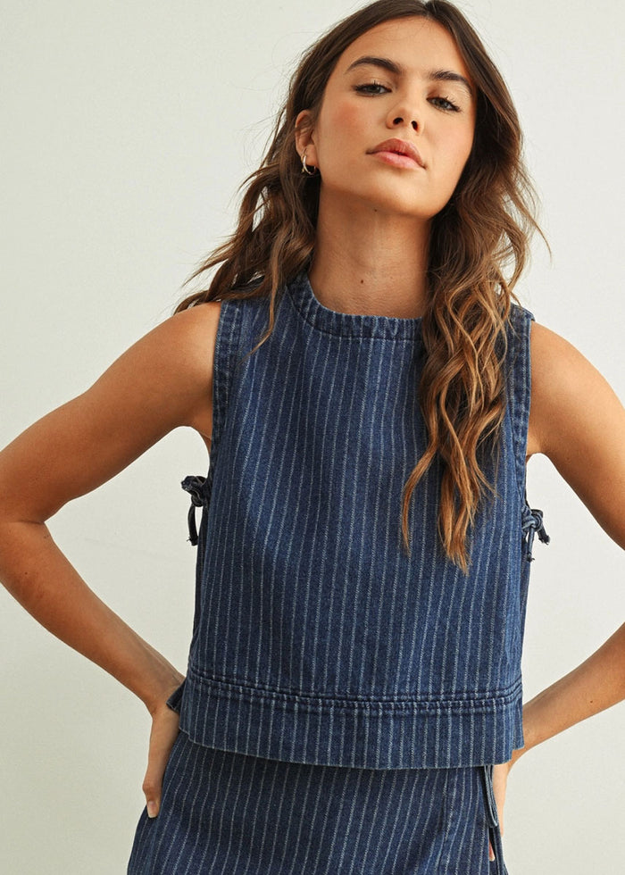 Jonno Denim Tank - Blue
