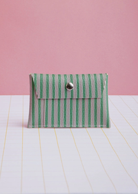 Green And Pink Stripes Wallet
