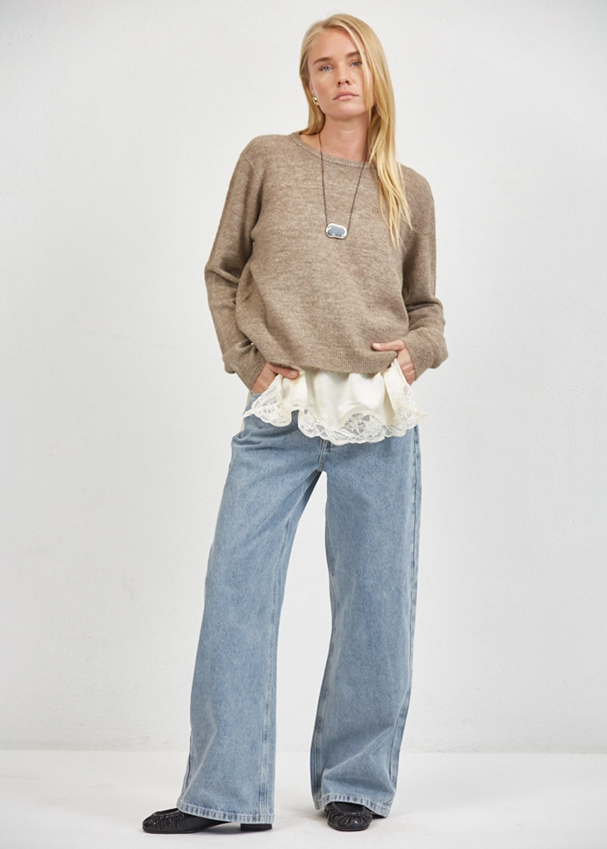 Monroe Crewneck Sweater - Taupe