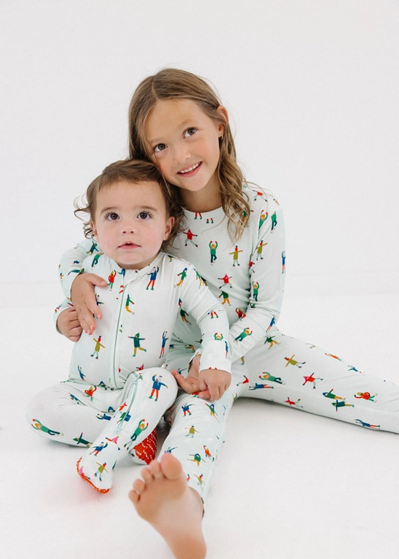 Ice Skaters Footie Pajama
