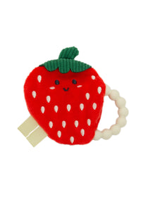Strawberry Crinkle Baby Teether