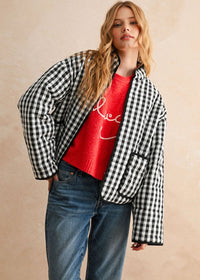 Charlie Gingham Jacket - Black & White