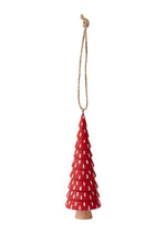 Festive Mini Tree Ornament - Red