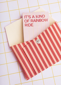 Coral Red Stripes Wallet