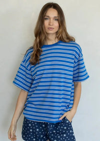 Axel Striped Tee - Blue