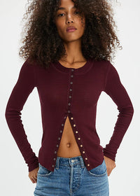 Going Places Knit Top - Acai