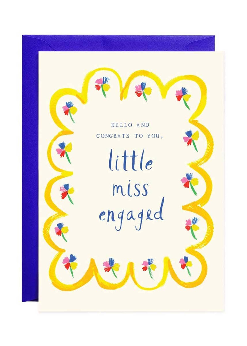 Little Miss Engaged Card