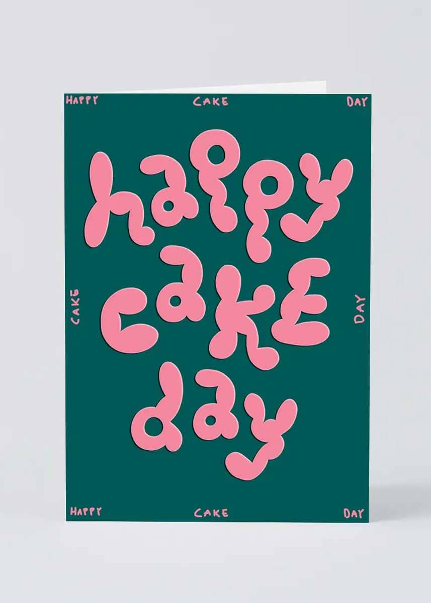 Happy Cake Day Embossed Card