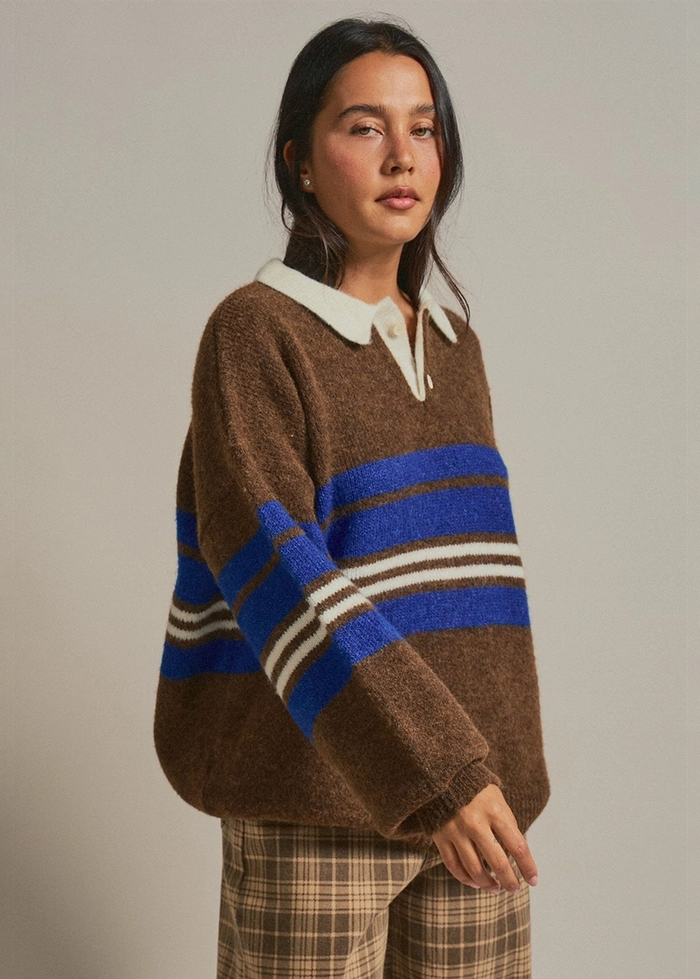 Darcy Rugby Polo - Heathered Cocoa
