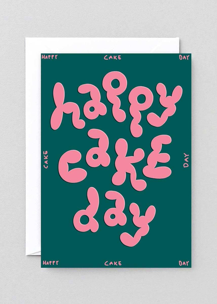 Happy Cake Day Embossed Card