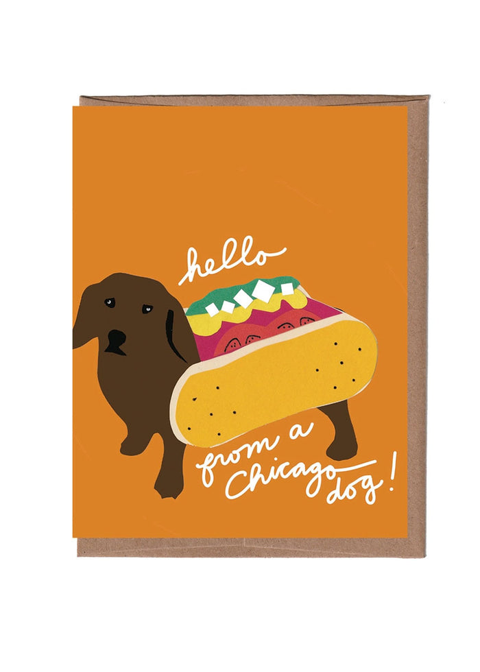 Chicago Dog Greeting Card