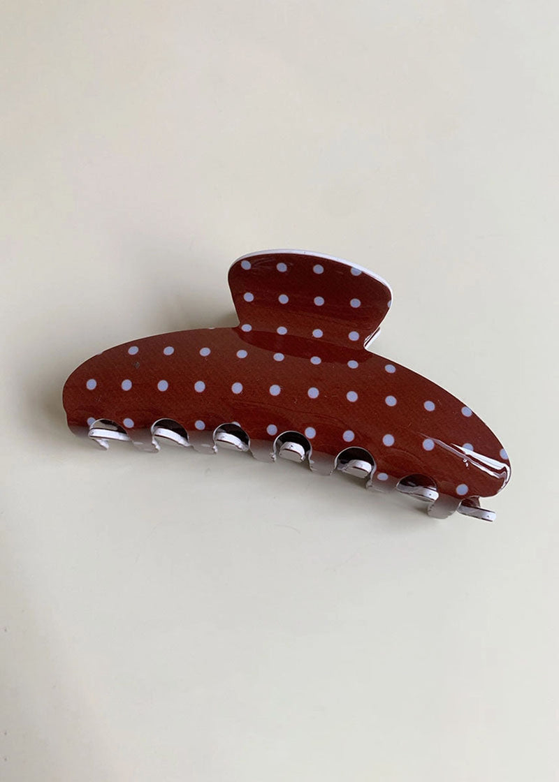 Elongated Polka Dot Hair Claw